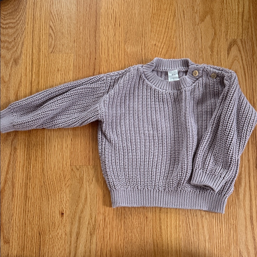 Cozy Knit Toddler Sweater in Lavender